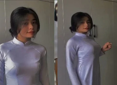 Áo dài mông tròn cực phê